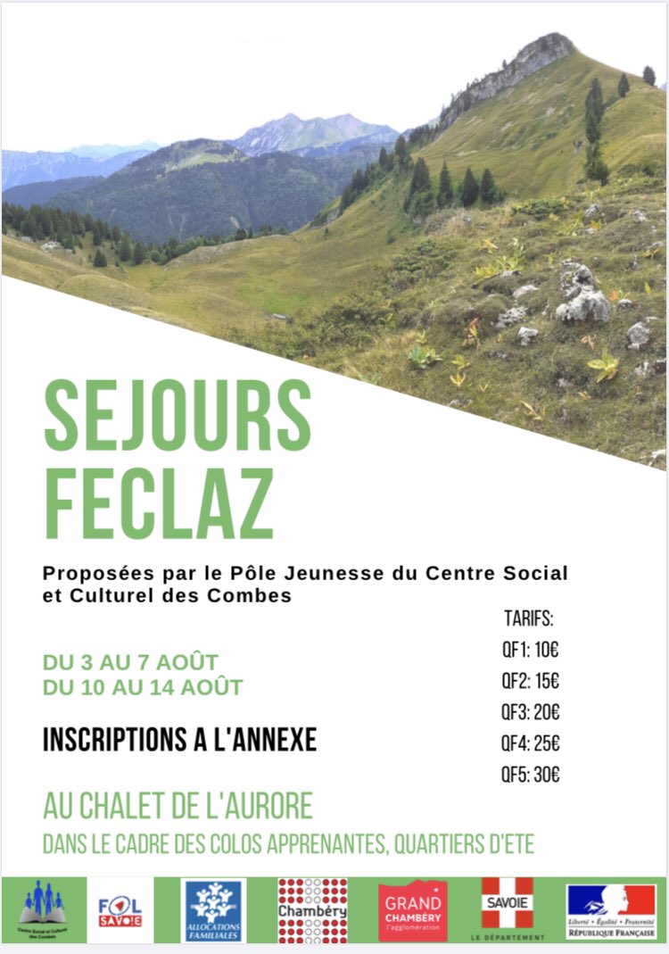 CentreCombes's tweet photo. #Jeunesse 11-17 ans => Envie d’air frais et de sensations ? Rejoingez notre équipe jeunesse le temps d’une semaine à la montagne 🏔
=> Défis montagne
=> Défis zéro dechet
=> Défis vivre-ensemble 
Dans le cadre des vacances apprenantes, quartiers d’été
@education_gouv @Prefet73 https://t.co/NohHX481Ia