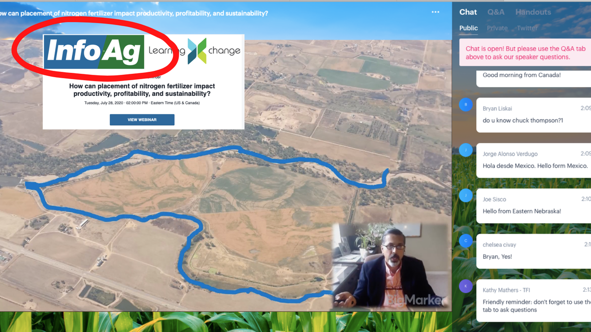 LisaPrassack's tweet photo. Great learning opportunity - @InfoAg #LearningXchange webinars https://t.co/gi6wjaUgua
Today: How placement of nitrogen fertilizer impact productivity, profitability & sustainability presented Dr. Raj Khosla from @ColoradoStateU
#AgTech #PrecisionAg #InfoAg https://t.co/bjWWBaFfjI