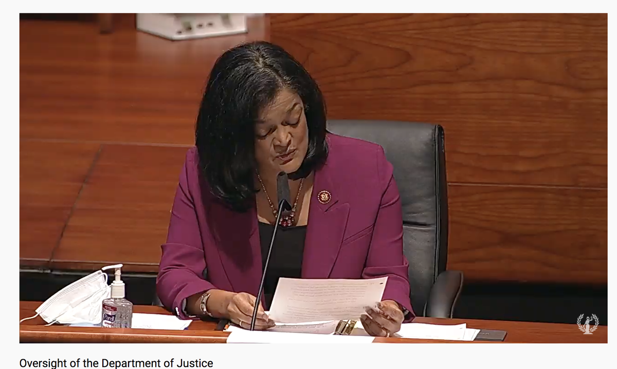 Thank you Jayapal. Barr actually says he was not aware that the protesters called for the Governor to be lynched, shot and beheaded.Said he did nothing when they wore swastikas and carried fire arms into the capitol, "you didn't put pepper balls on those protesters."163/