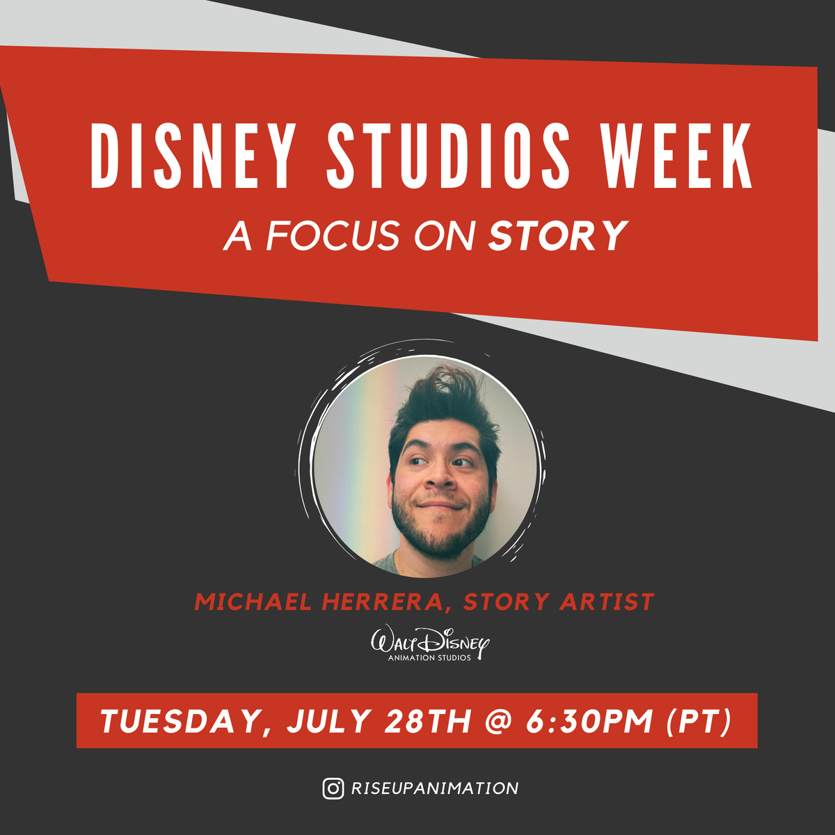 DisneyAnimJobs's tweet photo. Join us &amp; RiseUpAnimation tonight at 6:30pm as story artist Michael Herrera talks story, his career path to Disney Animation and pitches sequences from Ralph Breaks the Internet. No registration required. Watch here https://t.co/aRCjiaD8Qx https://t.co/xXLQbcsVLm