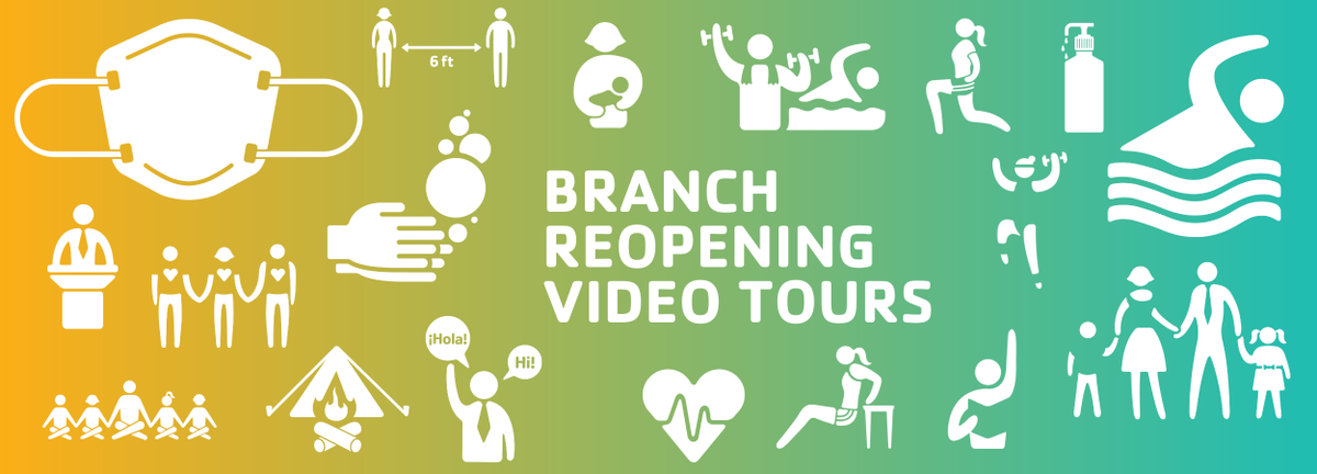 YMCASnoCo's tweet photo. Have you watched the Branch Reopening Video Tours? Our branches want to share their videos with you. Visit the news section of our website to watch them: https://t.co/rEJgeUZzp6 https://t.co/9ZAV8x8N1e