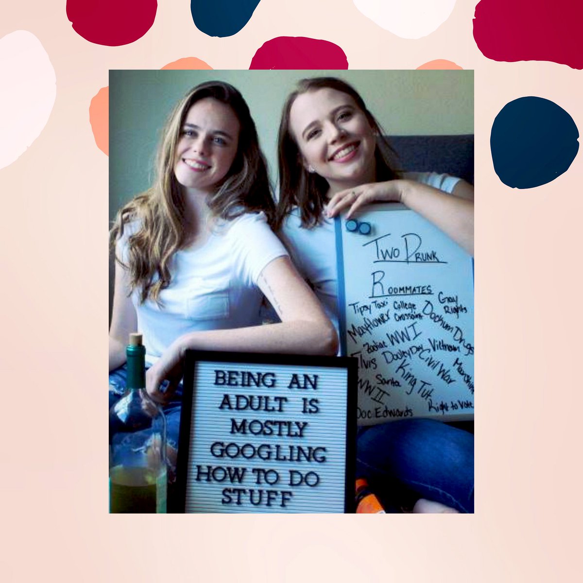 2drunkroomies's tweet photo. I spy with my little eye... some future episode topics 👀👀 
————————
Our next episode comes out on Sunday!!! Whose excited?? 🙋🏼‍♀️Thank you to everyone who has already listened to our first episode ✨ it means the world. 
#adulting #podcasttopics #twodrunkroommates #historypodcast https://t.co/qwc7ZfwIPs