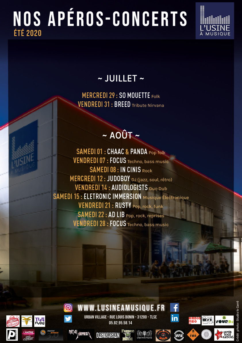 🎶 PLACE A LA MUSIQUE !!! 🎶
&amp; à l'apéroooooooo ! 🍻🥗

Pour votre plus grand plaisir, des artistes se mobilisent pour vous proposer un grand moment de convivialité et de découverte musicale !

Voici le lien de l'évènement Facebook : facebook.com/events/9262019…

Enjoy ! 😉🤘🏻