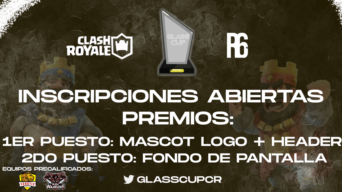 🏆INSCRIPCIONES ABIERTAS🏆
🔥| 2da. "Edición Gratis Por Equipos"
🎮| #ClashRoyale
🛡️| 32 Equipos
🔰REQUISITOS🔰
⏩Seguir a <a href="/glasscupCR/">Glass Cup</a> 
⏩Seguir a <a href="/Glasscup2CR/">glasscup2CR</a> 
⏩Seguir a @BloodWarriorsGG 
⏩Seguir a @Reta6_
⏩Dar RT🔁y FAV❤️
⏩Pedir 10 RTS🔁Mencionándonos
📩Mandar Pruebas Al MD