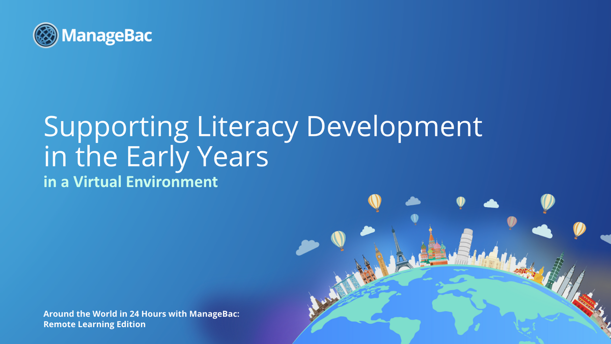 managebac's tweet photo. Join @ElizClarkson for a conversation on #earlyyears, to discuss how a clear understanding of #phonologicalawareness can aid a teacher's ability to support families in #remotelearning.
Register: https://t.co/x0RSFAtiow
Full #MB24hrs schedule: https://t.co/vLNDK0VWGk https://t.co/WAmM9zxDd1