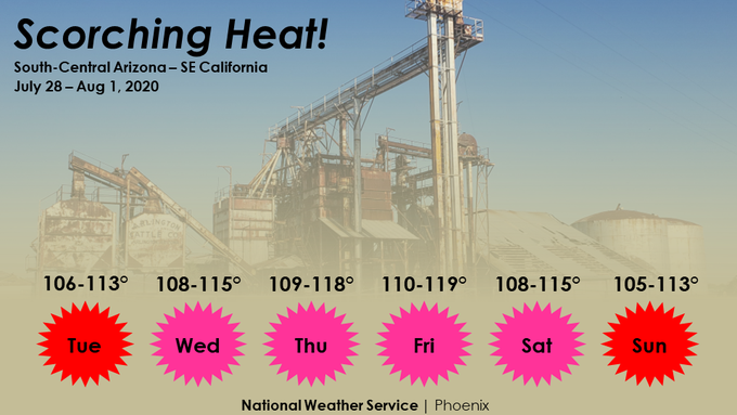 cluffmechanical's tweet photo. Can your A/C handle it? Schedule a check-up today and have peace of mind knowing your family is cool and comfortable. 😓

Temps are going to be very hot and several degrees above normal this week. Please take this heat seriously! #AZheat https://t.co/RsFG0VPGo0