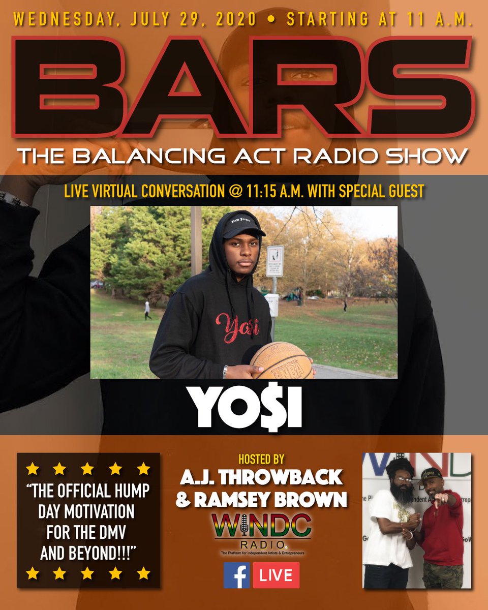 BARSOnAir's tweet photo. Your #TuesdayMotivation = please remember to tune in tomorrow for “The #Official #HumpDayMotivation for the #DMV and Beyond” 🔥🔥🔥🔥🔥!!! #TeamBARS❤️🧡💛💚 #NJNative #NJRapper #HipHopMusic #indiemusic https://t.co/waiSM1bzZz