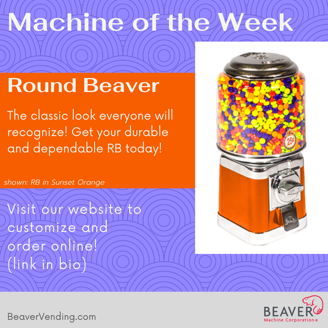 BeaverVending's tweet photo. Customize and order online at https://t.co/DTMSON3IgC
.
.
.
#machineoftheweek #rb #roundbeaver #beavervending #gumballmachine #beavermachine #gummachine #candymachine #vendingmachine #gumballs #bulkvending https://t.co/RJubpp6W98