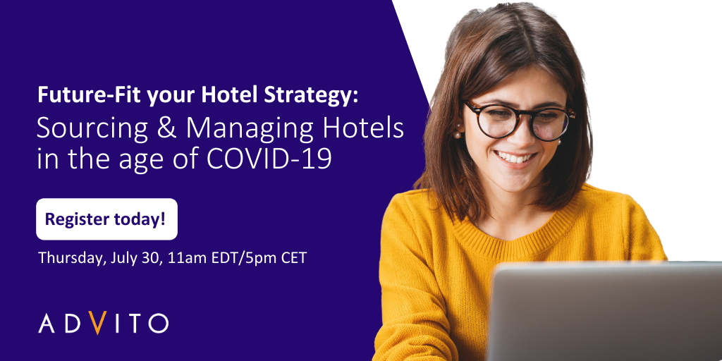 BCDTravel's tweet photo. Don’t forget to register! Join @AdvitoTravel’s experts this week to understand why now is the right time to re-think your #hotelprogram sourcing and management strategy in the wake of COVID-19. Register now: https://t.co/8Tj5PXAGUm https://t.co/UocMKfnNa0
