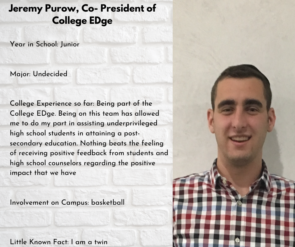 CollegeEDge's tweet photo. Next up, Jeremy Purow https://t.co/zrwejOssCO