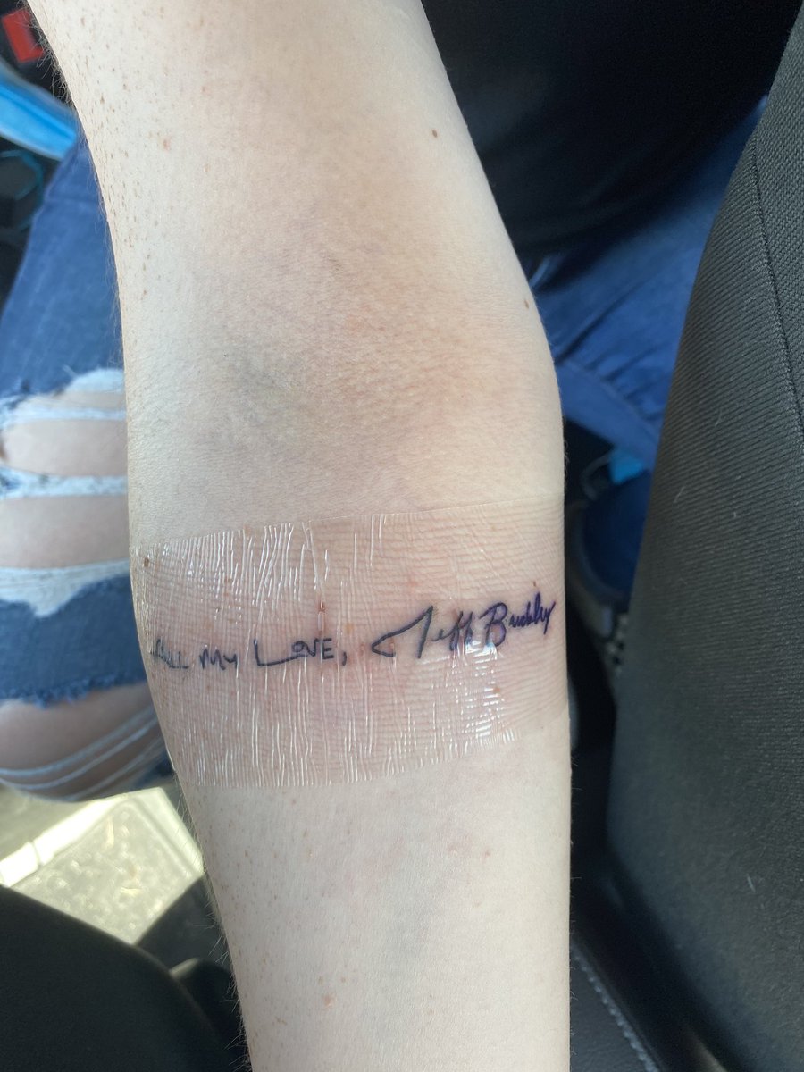 graceofeden's tweet photo. from the day i heard jeff buckley’s voice i knew everything would change. he knew how to make a person feel with just lyrics, a guitar and an incredible voice. he’s done so much for me and i thought this was a great thank you. i love you forever, jeff. ❤️ https://t.co/JQUW1mJ9np