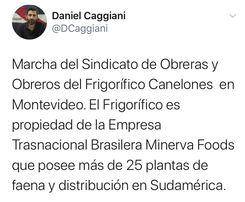 SGChocca's tweet photo. El Frigorífico Canelones anunció el envío de todo su personal al Seguro de Paro en pleno Octubre 2019. Hoy se manifestaron ante Torre Ejecutiva.

También parece que hoy se le despertó la preocupación del FA. No era momento para “acompañarlos” la campaña electoral. Demagogia pura. https://t.co/9s3OjAydR3
