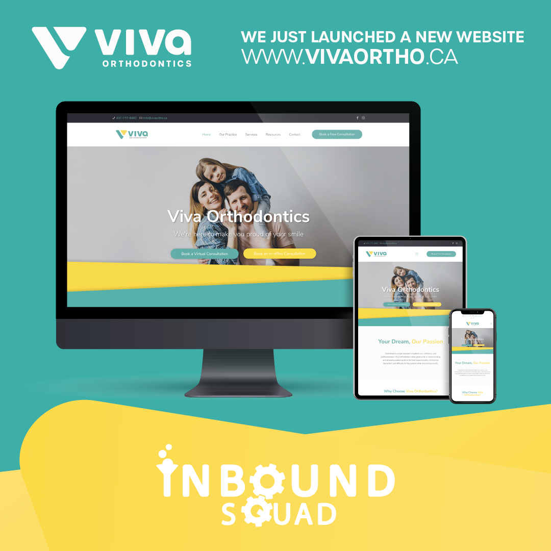 Inbound_Squad's tweet photo. We just launched a new client's website! 😎 Viva Orthodontics' new website features a fully responsive layout, plenty of useful information and much more. Visit https://t.co/pX0xIaJgkh to learn more about their clinic and the services offered!

#websitelaunch #dentalwebsite https://t.co/EclpmvLlyl