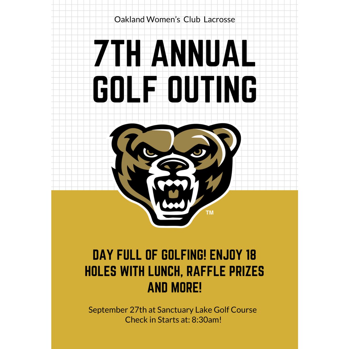 Announcing our 7th annual golf outing fundraiser!

This year it will be on Sunday, September 27th at Sanctuary Lake Golf Course!

If you are interested in attending or even sponsoring, please click the link in our bio!

Questions? Don’t be afraid to DM us! :)