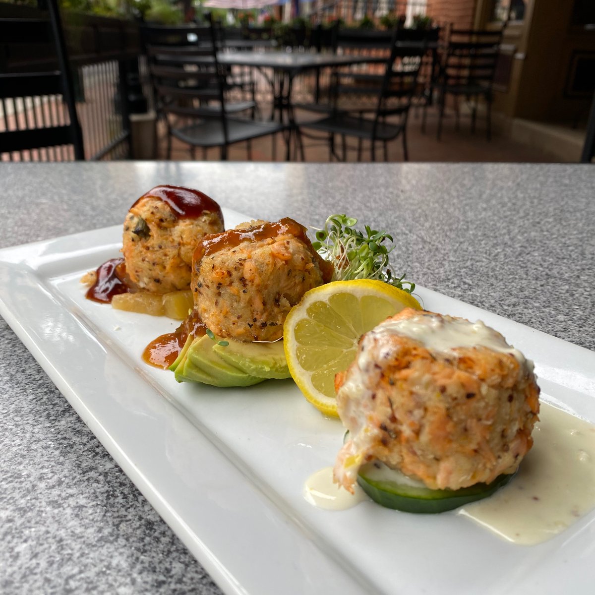 Come out tonight and try our new menu items tonight! Try one of are featured dishes!
Scallop rumaki or salmon cake three way
