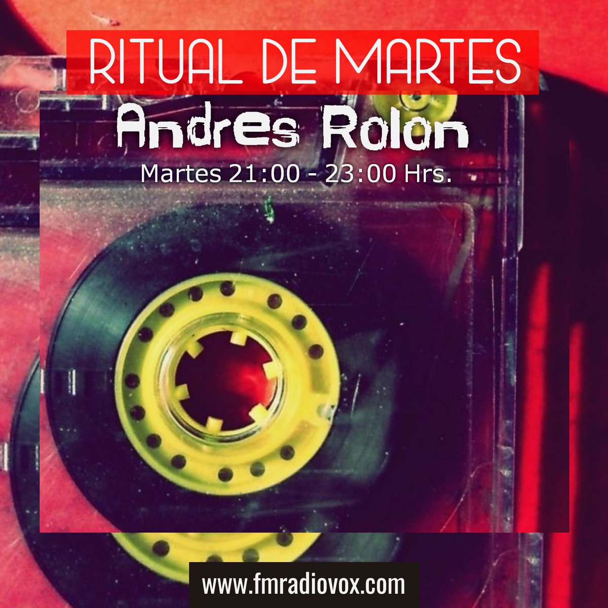 MartesRitual's tweet photo. Martes y te esperamos a partir de las 21:00 Hrs. En @ritualdemartes , #mundofans con @andresrolon12 
Excelente música, información, deporte y entretención @radiovoxfm . 
Te esperamos!!!
Envía tu audio:
#whatsapp📲 +54 9 11 64007047 
Escúchanos por https://t.co/GgmG12y7a0. https://t.co/pBzRoFopy8