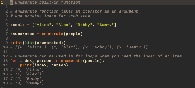 flowfelis's tweet image. I gave a long break and I&apos;m bending the rules a bit here, but I&apos;m back 🙂😎
Day 17/100 of #100DaysOfPythonTips. How would you create a for loop with indexes in Python? &quot;enumerate&quot; to the rescue!
#PythonProgramming #Python3 #pythondevelopers  #100DaysOfCode #100daysofpython