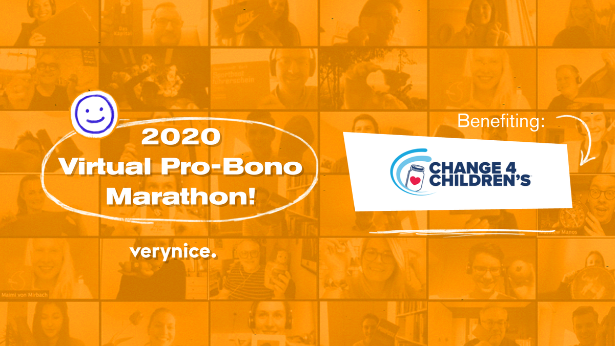 Change4Children's tweet photo. We are so excited to announce that we will be a beneficiary @verynicetweets design studio's Virtual Pro-Bono Marathon this year! Learn more: https://t.co/zRNUZhnlXH https://t.co/QsjdSNW3Y5