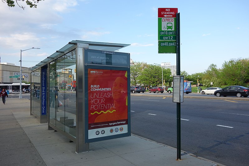 stopoftheday's tweet photo. Hoffman Drive. Queens, NYC. #BusStopoftheDay https://t.co/XBQP3TLF8N