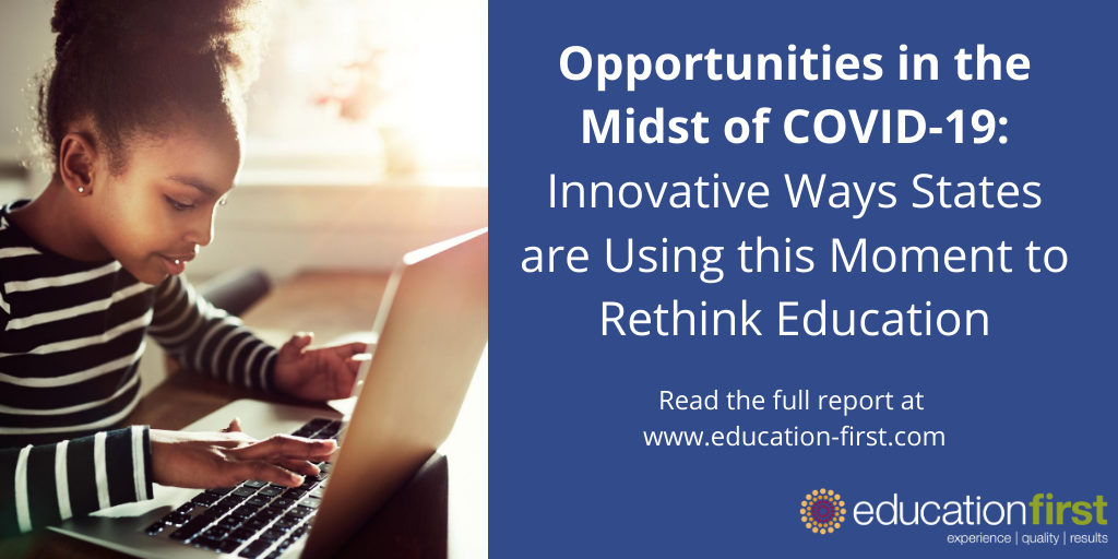 ed1stconsulting's tweet photo. We were honored to work with 9 states to develop their Rethink K12 Education Models grant applications. Check out our report overviewing the most innovative, research-based strategies featured in their applications! https://t.co/SPtX7MO3yX https://t.co/4q4mhMmQRV
