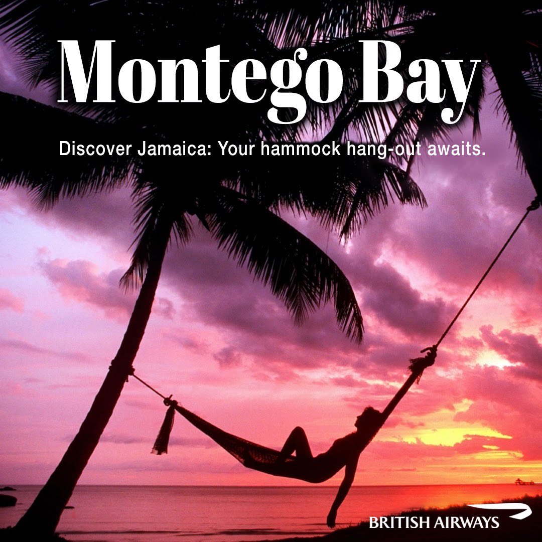 British Airways have announced a new service to Montego Bay 🙌🏻☀️😎 Jamaica is a big Caribbean island with a huge personality, famous for spicy city culture, reggae, jerk and a relaxed party atmosphere plus many hidden places to discover & explore 💃😍 #ba #Jamaica #Caribbean