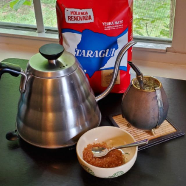 Daily tea timeYerba mate with sarsparillaSurprisingly this works! It is a bit bitter but the mate and sarsparilla flavors actually mesh well (though it's unique - you need to like both). Adding a bit of sugar with each infusion to offset the bitterness.
