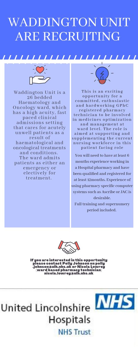 We are recruiting! A very exciting opportunity to become a part of a very special team 👌🏼 jobs.nhs.uk/xi/vacancy/916… <a href="/Florence123/">Polly Johnson</a> <a href="/kathryn_ristic/">Kathryn Shaw</a> <a href="/ClinicalCss/">Clinical Support Services (CSS) Division</a> @v8cfr <a href="/KarenDunderdale/">Prof Karen Dunderdale PhD RN</a> <a href="/ULHT_News/">NHS United Lincs</a> <a href="/ULHT_Jobs/">ULHT Recruitment</a> <a href="/LowreyNikki/">Nikki Lowrey</a> @laurahansord <a href="/Pureeejit/">Marie Beck</a>