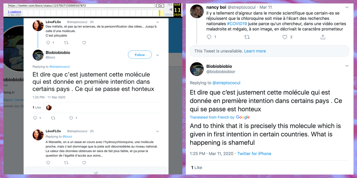 The  @biobiobiobior account was created in 2009, but has almost no tweets prior to March 2020, changed names at least once, and quite possibly deleted older tweets. Most content is in French (the tweet Trump retweeted is an exception).