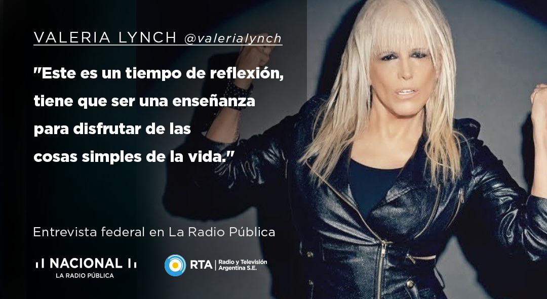 NacionalAM870's tweet photo. "Este es un tiempo de reflexión, tiene que ser una enseñanza para disfrutar de las cosas simples de la vida" @valerialynch en la #EntrevistaFederal con periodistas de todo el país. @PremiosGardel https://t.co/v9KKogWxQY
