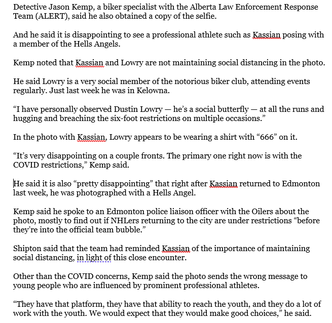 TomEngel18's tweet photo. I'm wondering whether Det Kemp had the permission of @DMMcFee and @edmontonpolice to reveal private #police information and his opinions about Lowry and #ZackKassian to the media. #privacy 

https://t.co/fpDtOMlBWv https://t.co/dbPcRM1NJc