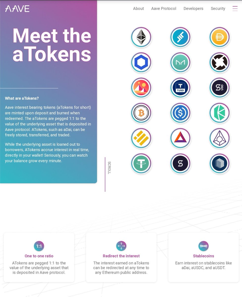 13/  @AaveAave is not only extremely professional, diligent about maintaining protocol security, and highly transparent...But they are constant innovators with their multi-market design, unique collateral types, 1:1 aTokens, flash loans, credit delegation, and so much more