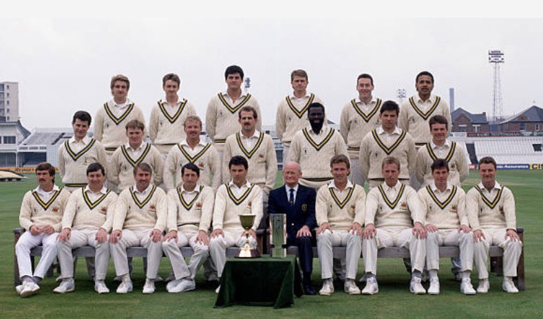 April 1988 - The Nottinghamshire squad ready for the new season