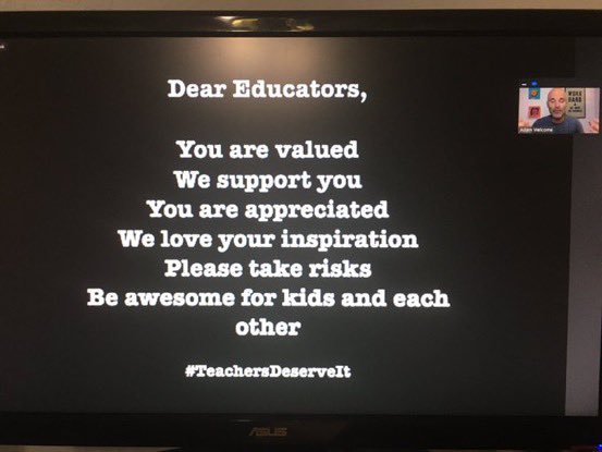 Dear Grundy Educators,
You are valued. I will support you. I appreciate you. You have already inspired me. Please take risks! Be awesome for kids! Lets take care of each other.
#teachersdeserveit