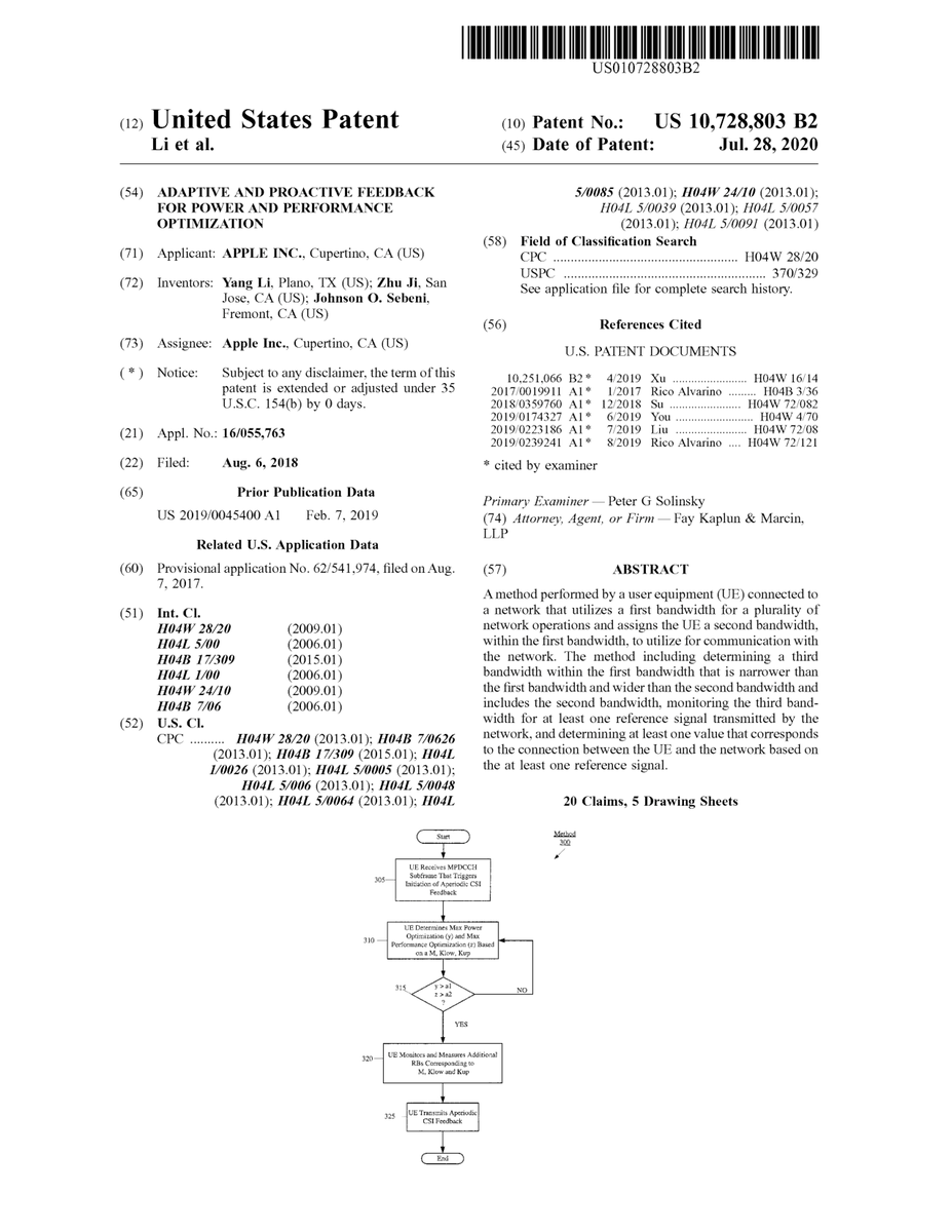 $AAPL #patent 10,728,803 Adaptive and proactive feedback for power and performance optimization #tech #IP #research trea.com/doc/10728803