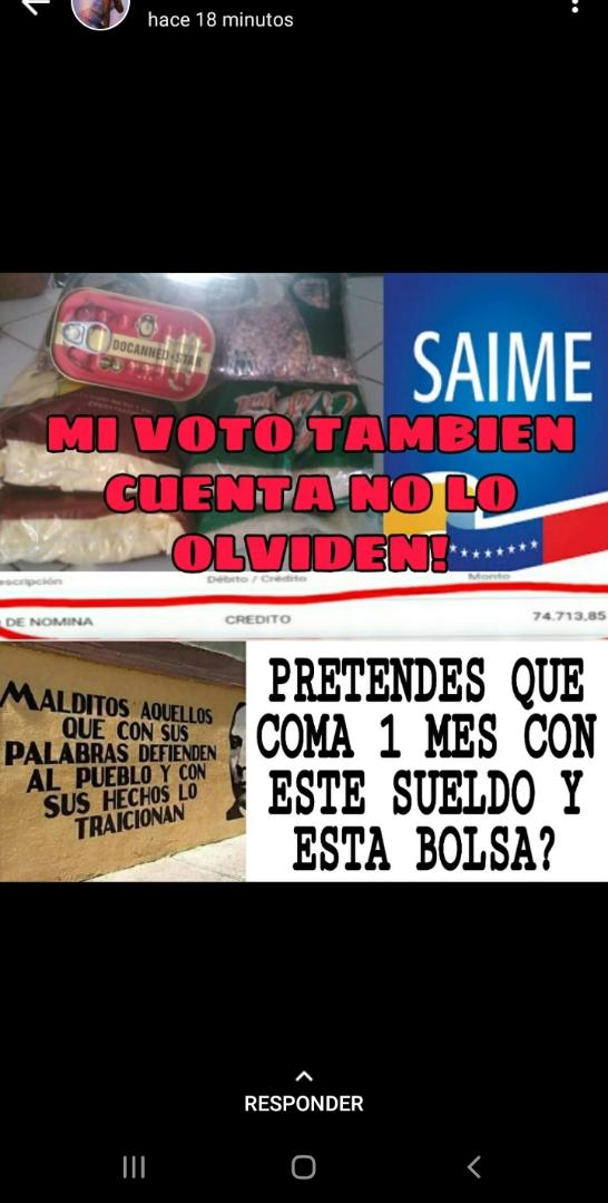 CrizayleR's tweet photo. Queremos aumento de sueldo ........queremos una  vida digna... que el sueldo al menos nos alcance para comer https://t.co/nXyOMxjTrJ