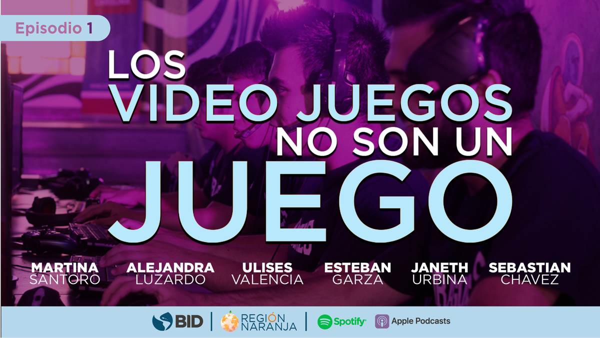 el_BID's tweet photo. Los #videojuegos no son cosa de niños, sino una industria que crece a pasos agigantados y que promete un futuro brillante para #Latinoamérica y el #Caribe. Te contamos más en el podcast #RegionNaranja. ¡Te esperamos! https://t.co/fvHgdpp4Kr https://t.co/oufq63AfUo