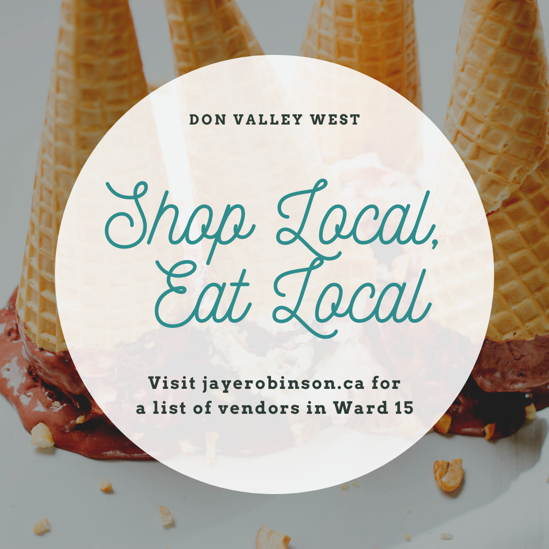JayeRobinson's tweet photo. If you are heading out to pick up some items in advance of the long weekend, consider supporting businesses in your neighbourhood. You can find a list of local vendors in #Ward15 on my website, here: https://t.co/zOXSz9U0j0 #ShopLocalEatLocal #ShopLocalTO #SaveLocalTO https://t.co/alGljejjj5