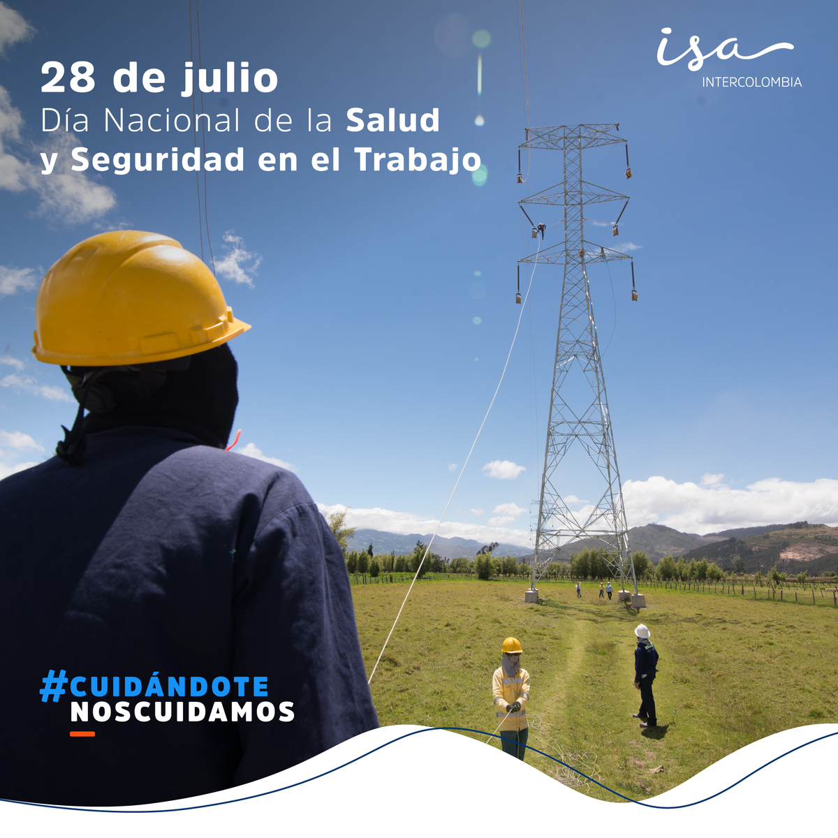 isaenergiaco's tweet photo. #SST l En el Día Nacional de la Salud y Seguridad en el Trabajo, desde #ISAINTERCOLOMBIA, reafirmamos nuestro propósito de generar ambientes seguros y promover las buenas prácticas para cuidar de la salud de nuestros trabajadores y contratistas en conexión con el negocio. https://t.co/r231UDRhJe