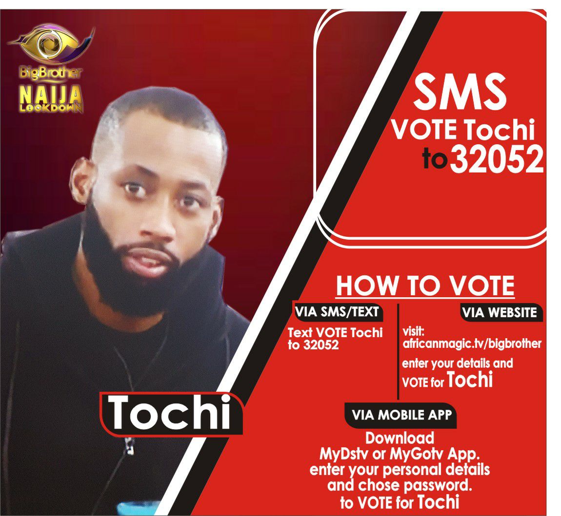 Babytico_'s tweet photo. We are still voting o SMS VOTE Tochi to 32052 thank you #bbnaija2020 #BBNajia #bbnaijalockdown2020 #ToNation #bbtochi https://t.co/65Iy5PSI0J
