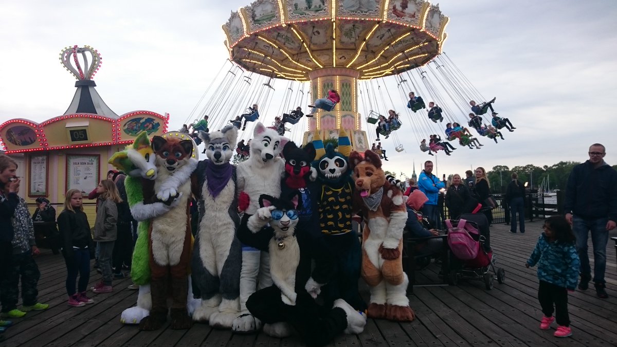 OMG I have cloned myself! Some pictures from the amusement park Gröna Lund in Stockholm. Too many fursuiters to mention here 
:-O #FursuitFriday