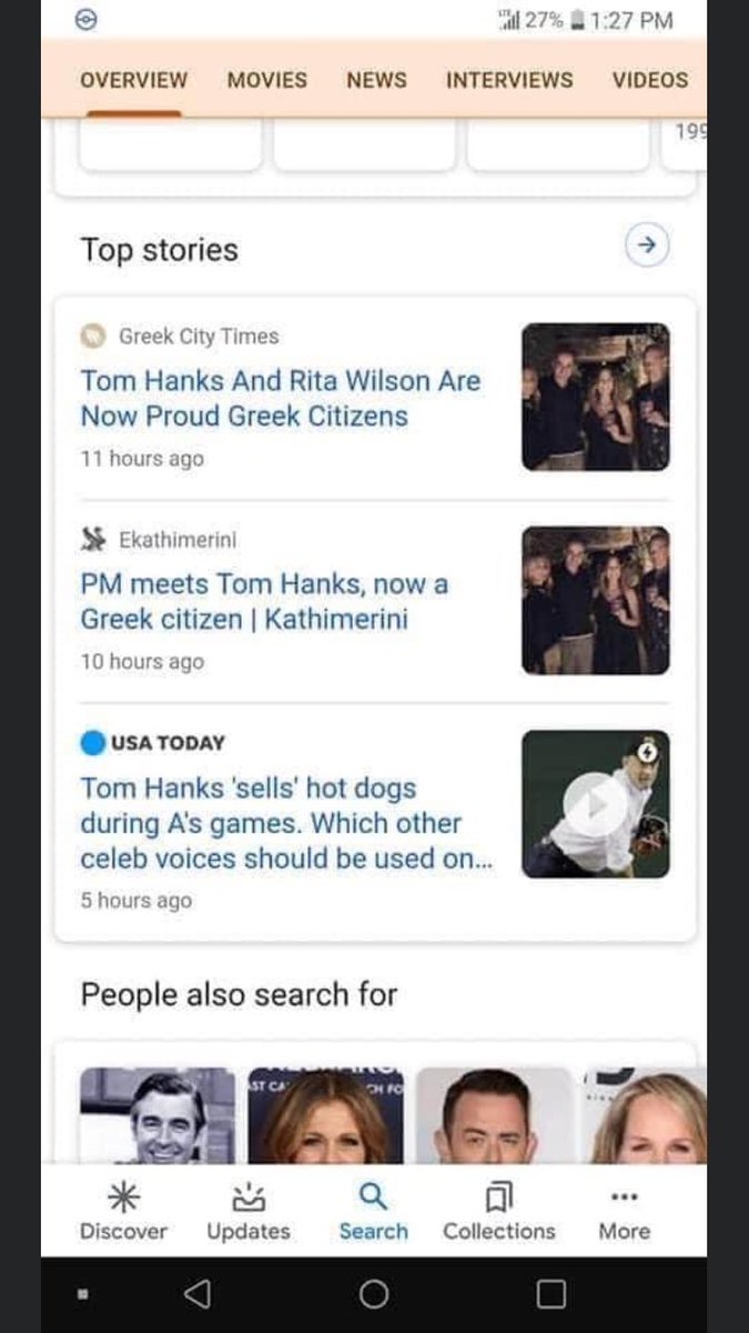 Wa1kingDead1031's tweet photo. another beautiful day to call out the corrupt shit that’s going on in Hollywood!!! So Tom Hanks hasn’t posted on social media but conveniently became a Greek citizen with his wife. If ur a pedofile in greece; it’s considered a disability, how ironic. #ellengate #wayfair #pedogate https://t.co/HyBetehgko