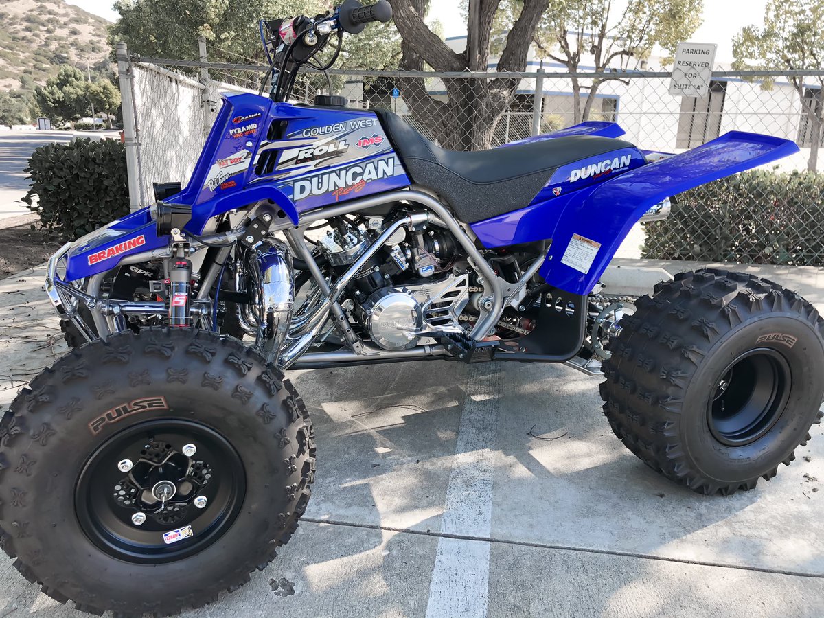 DuncanRacingInt's tweet photo. #YamahaBanshee ->Original build in the 90’s. DR performed complete engine/chassis rebuild. Ready for another couple decades! #beauty #enginerebuild #FatBoy2 #silencers #DuncanRacing #banshee #bansheelife https://t.co/86zm2BMCPu
