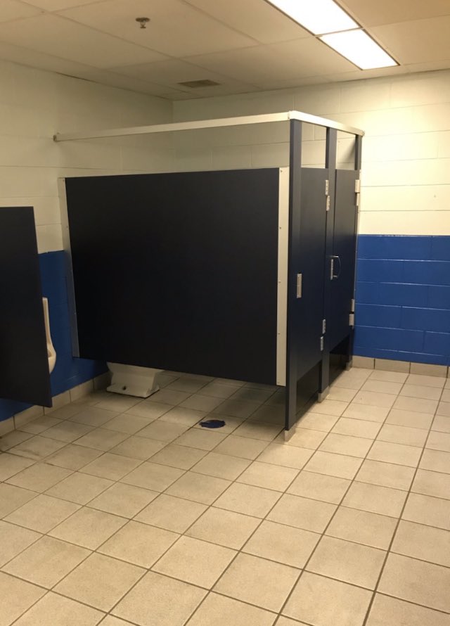 aip_inc's tweet photo. Need new toilet compartments for your business ?                              This is a completed project for Pocahontas Board of Education. We removed and disposed existing toilet partitions and replaced with new. https://t.co/d8oTDa9CA5
