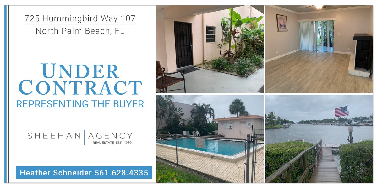 UNDER CONTRACT!✨
Representing the Buyer!
📍725 Hummingbird Way 107, 
North Palm Beach, FL
.
.
.
#NorthPalm #NorthPalmbeach 
#northpalmbeachhomes 
#northpalmbeachrealestate 
#palmbeach #palmbeachcounty 
#undercontract #seller #buyer #justsigned