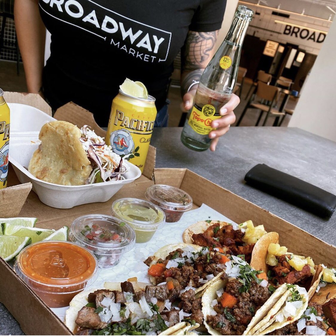 TACO TUESDAY over here — with $2 tacos and $6 margaritas all day and night! #broadwaymarketdenver 11AM to 9PM every Tuesday!