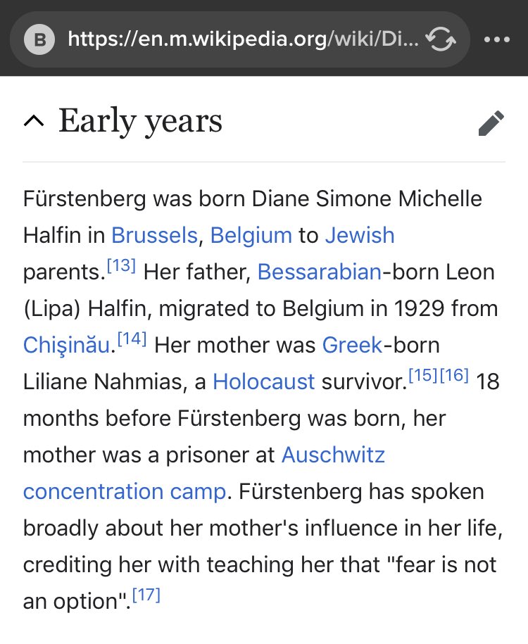 69/ DIANE VON FÜRSTENBERG(This’ll be a 3-Tweet one)FASHION MOGUL &MARRIED GERMAN NOBILITY-Born to H0I0caus+ survivorDonated at least $80k to HR€ & have her the DVF awardReceived same “International Rescue” award  given to$0RO$N0 NAMEBL00_MBERGAlso...