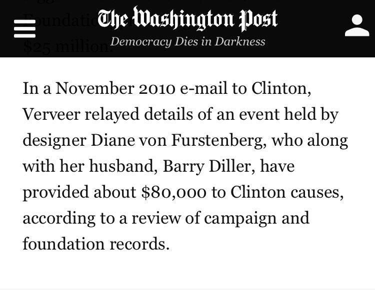 69/ DIANE VON FÜRSTENBERG(This’ll be a 3-Tweet one)FASHION MOGUL &MARRIED GERMAN NOBILITY-Born to H0I0caus+ survivorDonated at least $80k to HR€ & have her the DVF awardReceived same “International Rescue” award  given to$0RO$N0 NAMEBL00_MBERGAlso...