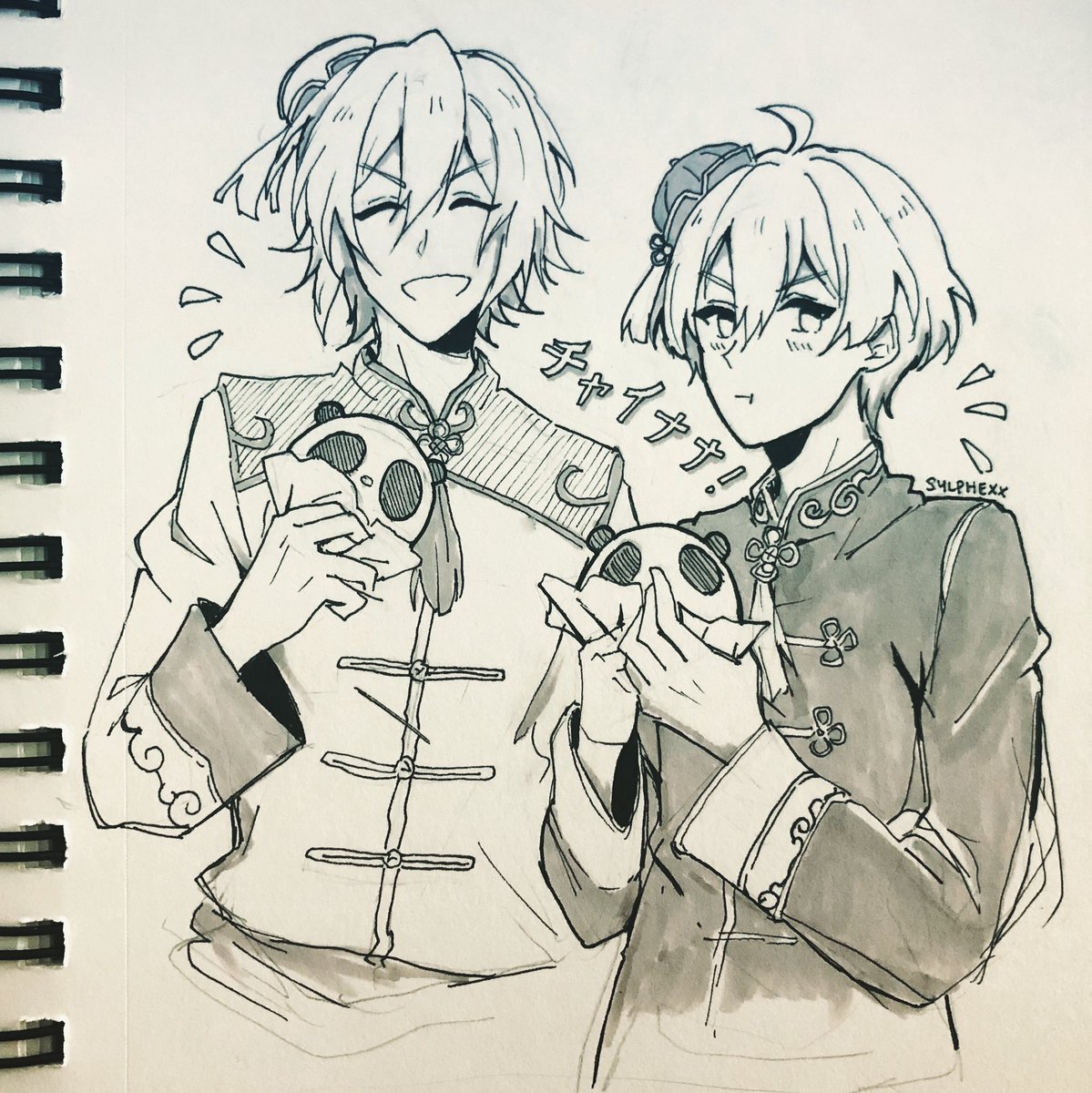 some Chainana boys ft. the rare pen and paper, and my shaky-ass hands 
#チャイナナ #IDOLiSH7 