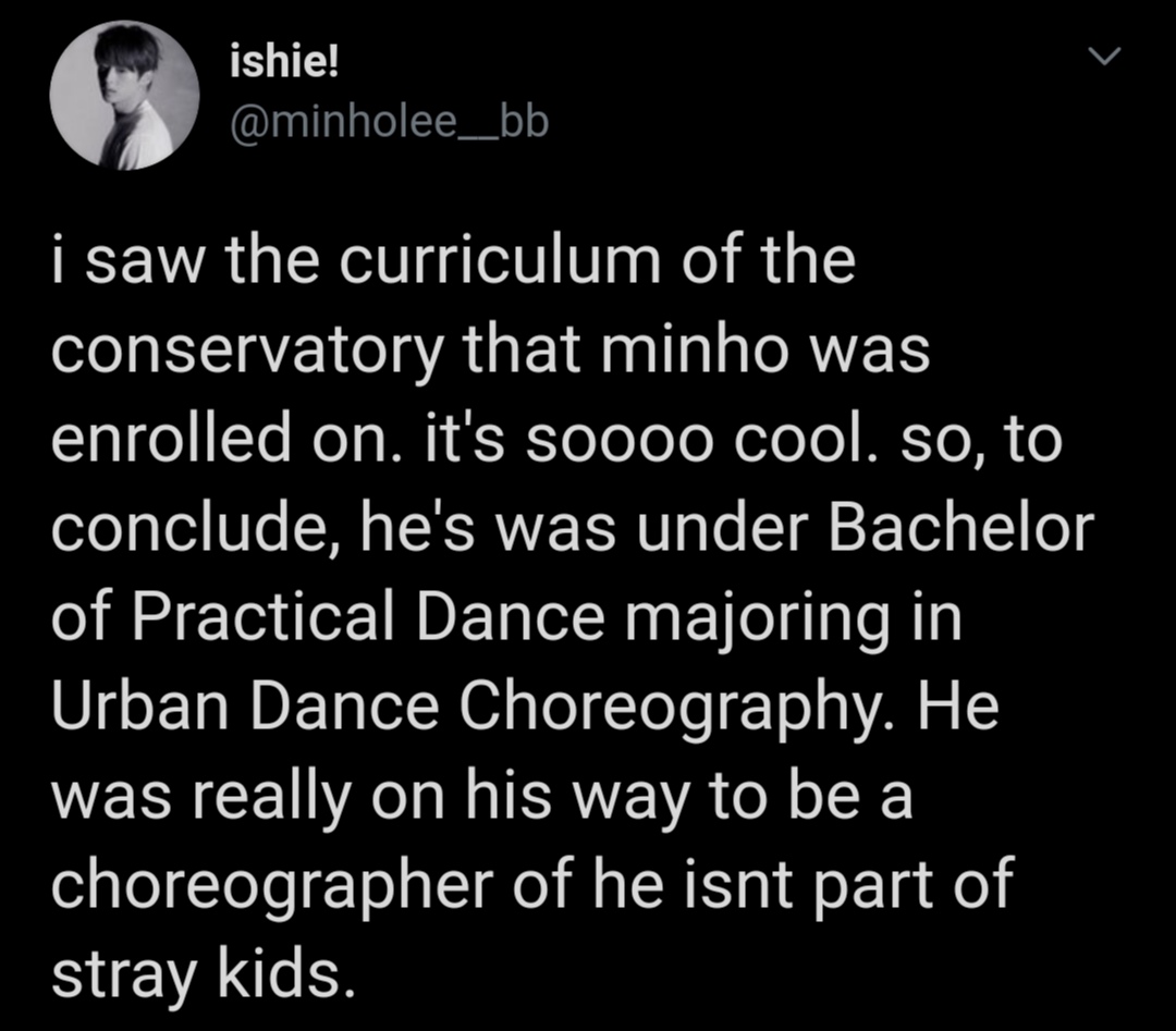 Minho was not only a great dancer back then as we saw on a many predebut dance trainings and competition but he was on his way to became a professional dancer & choreographer and he's got 40 jyp auditions passed in two weeks to back it up