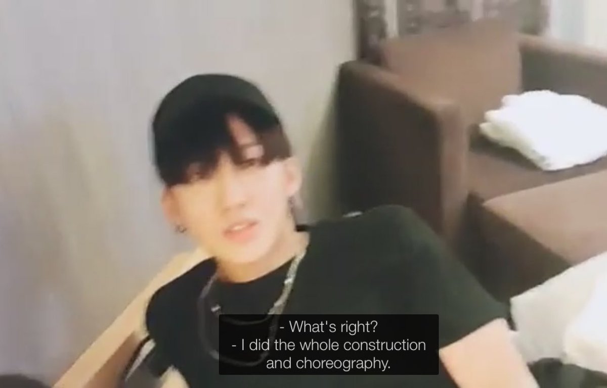 Changbin talking about Minho's important role in creating choreography of the covers they performed